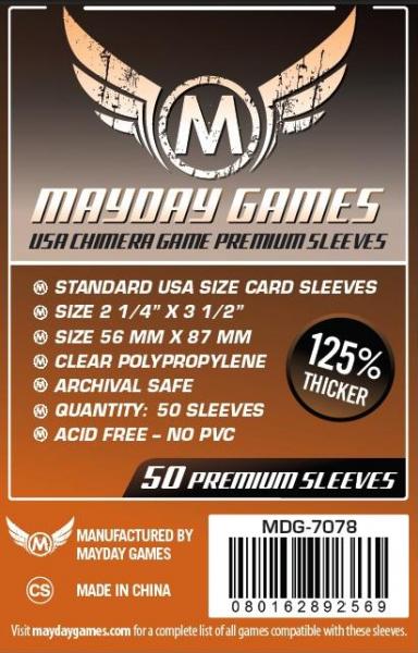 100 Mayday Games Card Sleeves 57,5 x 89mm (MDG-7078)