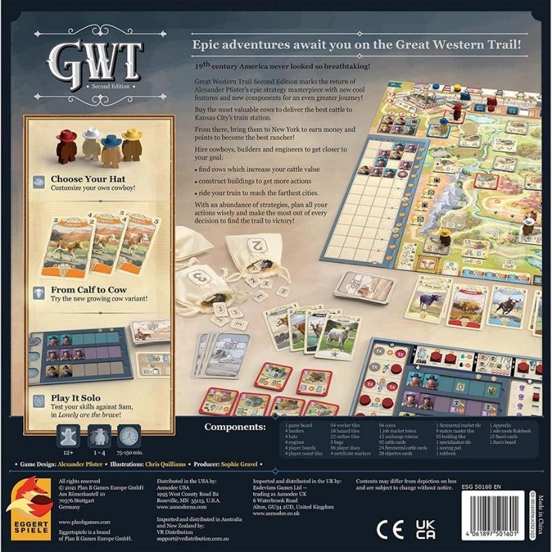 Great Western Trail 2nd Edition - Bordspel